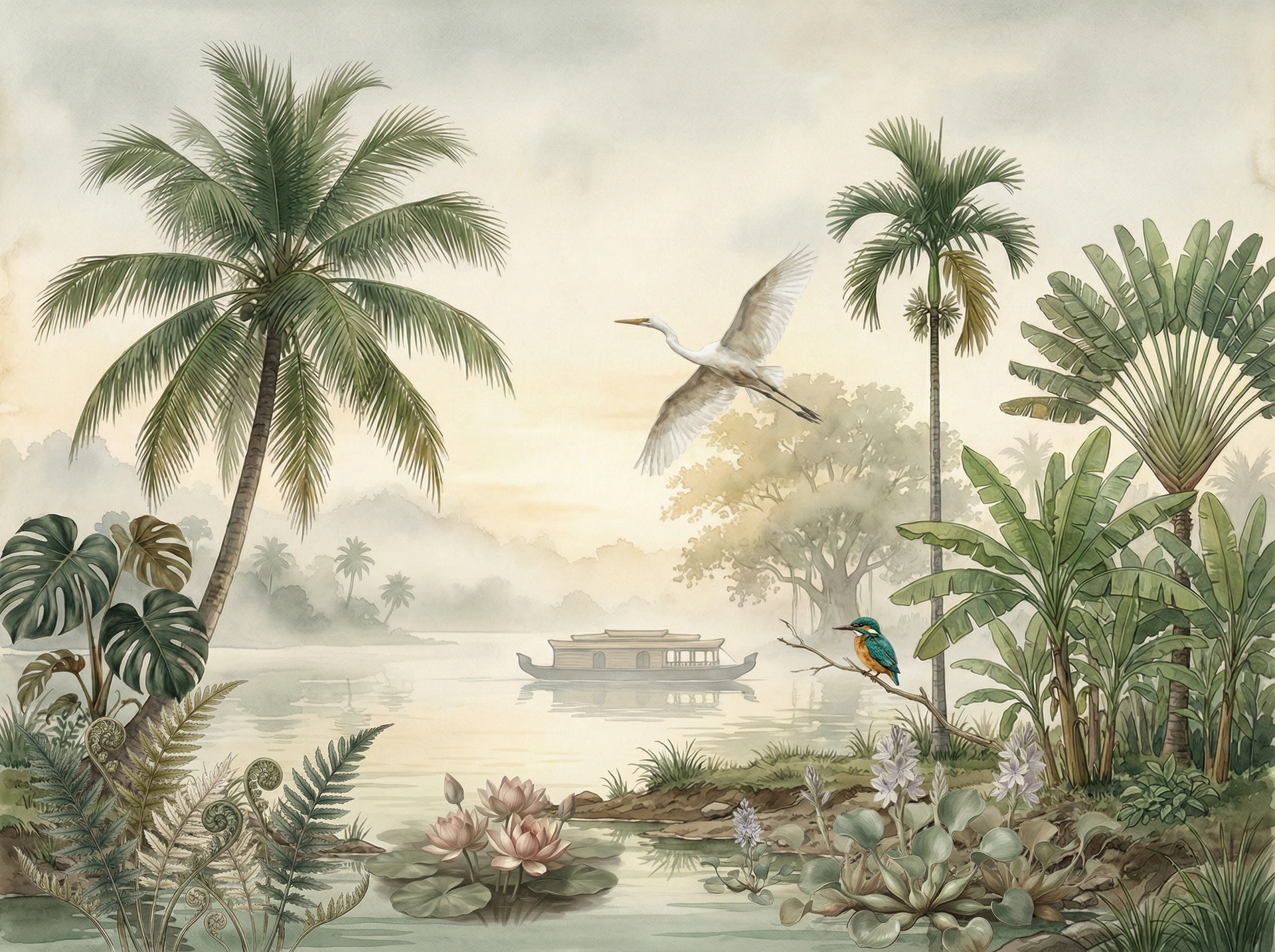 Malabar Morning scenic landscape mural